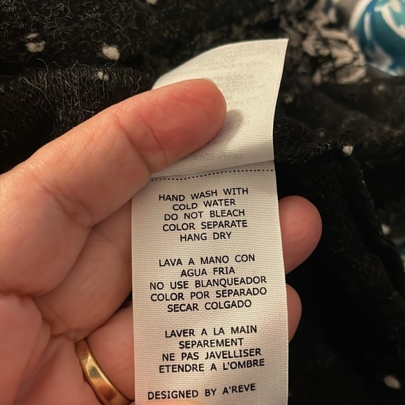 A'reve Black sweater /jacket ‎ Button up lace detail jacket by  all decd out NWT - Picture 12 of 16